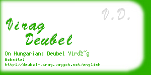 virag deubel business card